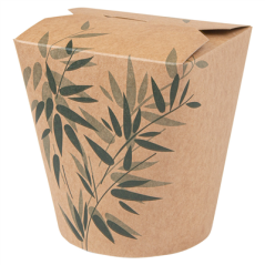 RÉCIPIENTS MULTIUSAGES MICRO-ONDABLES 'FEEL GREEN' 960 ML 275 + 25 PE G/M2 Ø9x10,8 CM MARRON CARTON (50 UNITÉ)