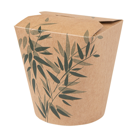 RÉCIPIENTS MULTIUSAGES MICRO-ONDABLES 'FEEL GREEN' 960 ML 275 + 25 PE G/M2 Ø9x10,8 CM MARRON CARTON (50 UNITÉ)