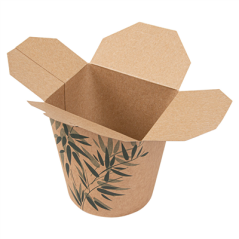 Image RÉCIPIENTS MULTIUSAGES MICRO-ONDABLES 'FEEL GREEN' 960 ML 275 + 25 PE G/M2 Ø9x10,8 CM MARRON CARTON (50 UNITÉ) #4