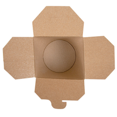 Image RÉCIPIENTS MULTIUSAGES MICRO-ONDABLES 'FEEL GREEN' 960 ML 275 + 25 PE G/M2 Ø9x10,8 CM MARRON CARTON (50 UNITÉ) #5