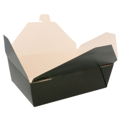 BOÎTES AMÉRICAINES MICRO-ONDABLES 1980 ML 350 G/M2+PP 19,8x14x6,4 CM NOIR CARTON (50 UNITÉ)