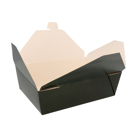 BOÎTES AMÉRICAINES MICRO-ONDABLES 1980 ML 350 G/M2+PP 19,8x14x6,4 CM NOIR CARTON (50 UNITÉ)