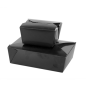 Image BOÎTES AMÉRICAINES MICRO-ONDABLES 2910 ML 400 G/M2+PP 21,7x21,7x6,4 CM NOIR CARTON (35 UNITÉ) #1