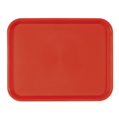 Image PLATEAU FAST FOOD 27,5x35,5 CM ROUGE PP (1 UNITÉ) #1