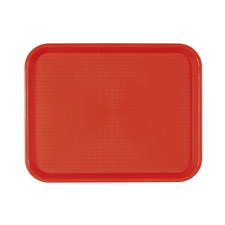 Image PLATEAU FAST FOOD  27,5x35,5 CM ROUGE PP (1 UNITÉ) #1