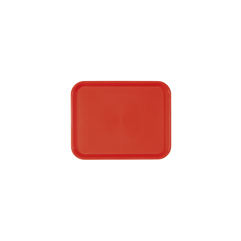 PLATEAU FAST FOOD  35,5x45,3 CM ROUGE PP (1 UNITÉ)