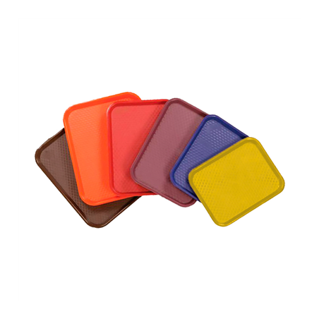 PLATEAU FAST FOOD  35,5x45,3 CM ROUGE PP (1 UNITÉ)