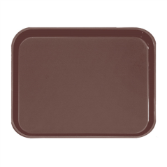 Image PLATEAU ANTI-DÉRAPANT RECTANGULAIRE 51x38 CM MARRON PP (1 UNITÉ) #1