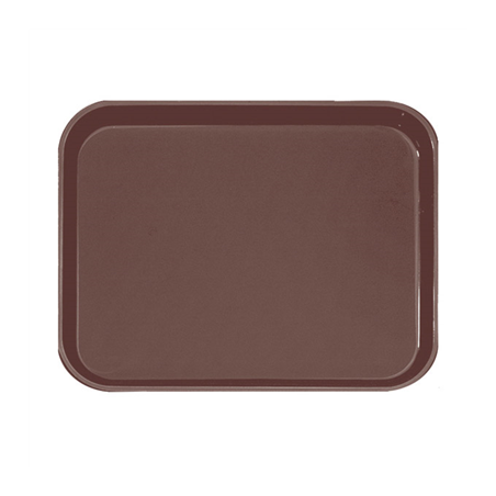 Image PLATEAU ANTI-DÉRAPANT RECTANGULAIRE  51x38 CM MARRON PP (1 UNITÉ) #1