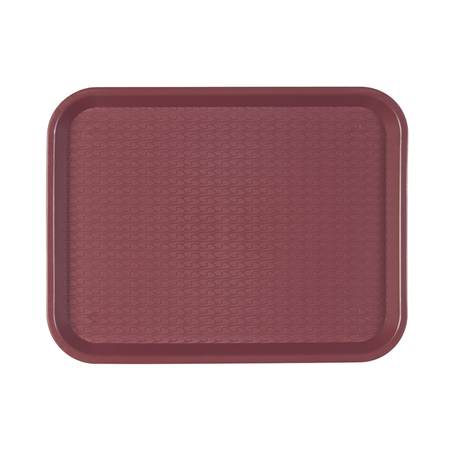 Image PLATEAU FAST FOOD  27,5x35,5 CM BORDEAUX PP (1 UNITÉ) #1
