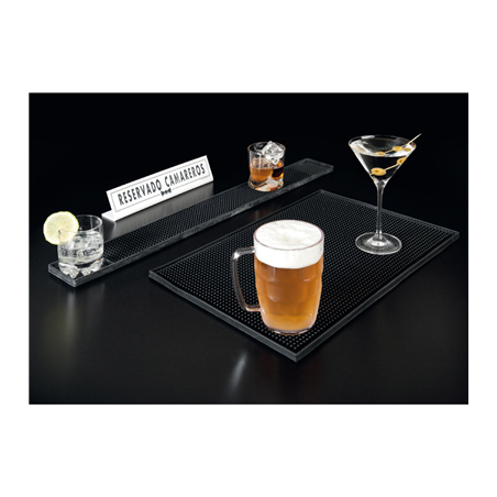 TAPIS AIRE SERVICE "RAIL MATE"  45,5x30,5 CM NOIR GOMME (1 UNITÉ)