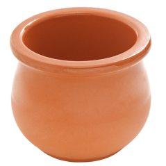 Image RÉCIPIENTS EN FAÏENCE POUR FROMAGE BLANC 180 ML Ø 8x6,7 CM MARRON ROUGEATRE CERAMIQUE (50 UNITÉ) #1