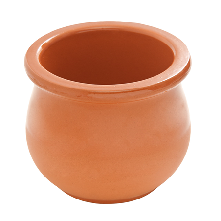 Image RÉCIPIENTS EN FAÏENCE POUR FROMAGE BLANC 180 ML Ø 8x6,7 CM MARRON ROUGEATRE CERAMIQUE (50 UNITÉ) #1