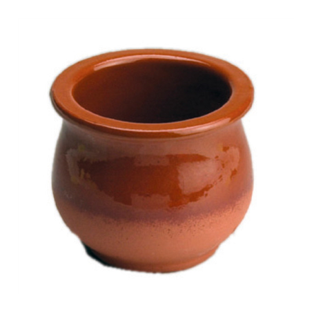 RÉCIPIENTS EN FAÏENCE POUR FROMAGE BLANC 180 ML Ø 8x6,7 CM MARRON ROUGEATRE CERAMIQUE (50 UNITÉ)