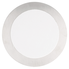 Image PLAQUE AUTO-ADHESIVE "MESSIEURS"  Ø 7,5 CM ARGENTE INOX (1 UNITÉ) #3