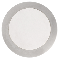 Image PLAQUE AUTO-ADHESIVE "PAS DE TELEPHONE"  Ø 7,5 CM ARGENTE INOX (1 UNITÉ) #3