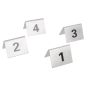 Image NUMÉROS DE TABLE DU 1 AU 25  5,2x4,2 CM ARGENTE INOX (1 UNITÉ) #4