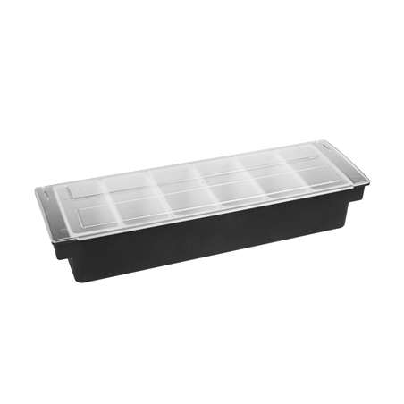 Image DISTRIBUTEUR À CONDIMENTS 6 COMPART.  49,5x15,7x9 CM NOIR PS (1 UNITÉ) #1