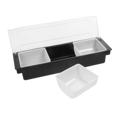 Image DISTRIBUTEUR À CONDIMENTS 3 COMPART.  49,5x15,7x9 CM NOIR PS (1 UNITÉ) #4