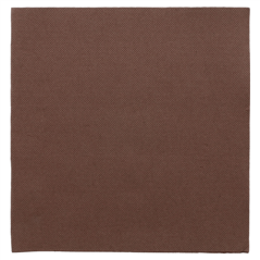 Image SERVIETTES ECOLABEL 'DOUBLE POINT' 18 G/M2 39x39 CM CHOCOLAT OUATE (1200 UNITÉ) #1