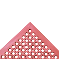 Image TAPIS ANTI-FATIGUE 'DRAINAGE' 152,4x91,4x1,2 CM ROUGE GOMME (1 UNITÉ) #1