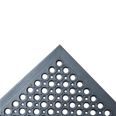 Image TAPIS ANTI-FATIGUE 'DRAINAGE' 152,4x91,4x1,2 CM NOIR GOMME (1 UNITÉ) #1