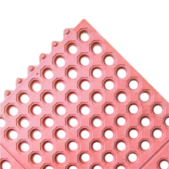 Image TAPIS ANTI-FATIGUE 'INTERLOCKING' 91,4x91,4x1,4 CM ROUGE GOMME (1 UNITÉ) #1
