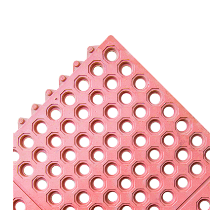 Image TAPIS ANTI-FATIGUE 'INTERLOCKING'  91,4x91,4x1,4 CM ROUGE GOMME (1 UNITÉ) #1