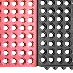 Image TAPIS ANTI-FATIGUE 'INTERLOCKING'  91,4x91,4x1,4 CM NOIR GOMME (1 UNITÉ) #3