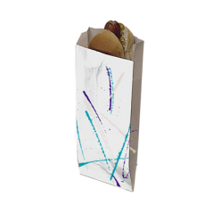 Image SACHETS HOT DOG "VOLARE"  35 G/M2 7+5x18 CM ARGENTE PARCHEMIN + ALUMINIUM (500 UNITÉ) #1