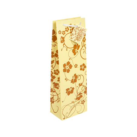 Image 10 U. SAC CABAS PORTE-BOUTEILLES "NATURE"  80 G/M2 12,3+7,8X36 CM ASSORTI CELLULOSE (10 UNITÉ) #1