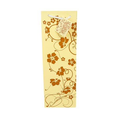 10 U. SAC CABAS PORTE-BOUTEILLES "NATURE"  80 G/M2 12,3+7,8X36 CM ASSORTI CELLULOSE (10 UNITÉ)
