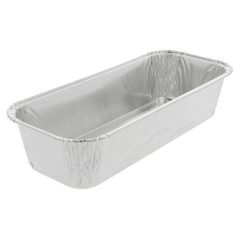 Image RÉCIPIENTS PLUM CAKE 800 ML 23,8/20,5x10x5 CM ALUMINIUM (100 UNITÉ) #1