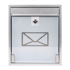 BOÎTE À LETTRES, RÉCEPETION HOTEL  26x9x31 CM ARGENTE ACIER (1 UNITÉ)