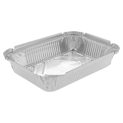 Image RÉCIPIENTS RECTANGULAIRES 450 ML 14,4x11,9x4 CM ALUMINIUM (100 UNITÉ) #1