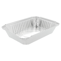 Image RÉCIPIENTS RECTANGULAIRES 910 ML 21,8x15,5x4 CM ALUMINIUM (100 UNITÉ) #1
