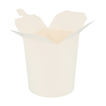 RÉCIPIENTS MULTIUSAGES MICRO-ONDABLES 480 ML 305 + 18 PE G/M2 Ø8x9 CM BLANC CARTON (50 UNITÉ)