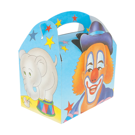 Image BOÎTES MENU ENFANT "CIRQUE"  320 G/M2 15,50x10,50x17,50 CM QUADRICHROMIE CARTON (300 UNITÉ) #1