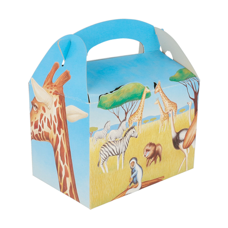 Image BOÎTES MENU ENFANT "SAVANE"  320 G/M2 15,50x10,50x17,50 CM QUADRICHROMIE CARTON (300 UNITÉ) #1