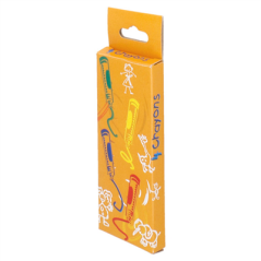 Image BOÎTES DE 4 CRAYONS DE COULEURS  9x3,4x1 CM ASSORTI CIRE (48 UNITÉ) #1
