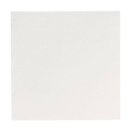 Image SERVIETTES 'DOUBLE POINT' 18 G/M2 20x20 CM BLANC OUATE (2400 UNITÉ) #1