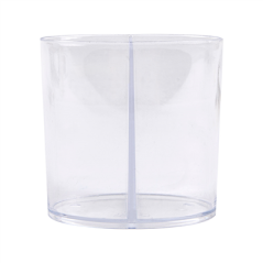 RÉCIPIENTS INJECTÉS RÉUTILISABLES "ELLIPSES" 2x60 ML 6,5x4,5x6,5 CM TRANSPARENT PS (300 UNITÉ)