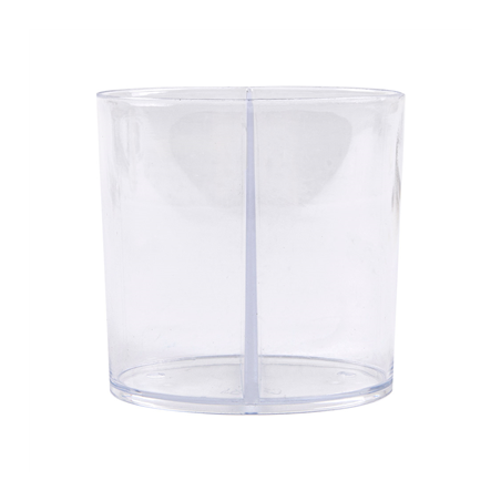RÉCIPIENTS INJECTÉS RÉUTILISABLES "ELLIPSES" 2x60 ML 6,5x4,5x6,5 CM TRANSPARENT PS (300 UNITÉ)