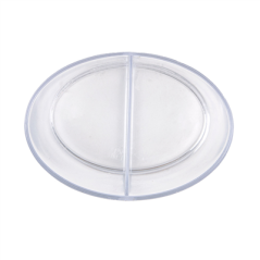 Image RÉCIPIENTS INJECTÉS RÉUTILISABLES "ELLIPSES" 2x60 ML 6,5x4,5x6,5 CM TRANSPARENT PS (300 UNITÉ) #3