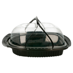 Image GRANDS RÉCIPIENTS POULET  22x16,5x11,2 CM NOIR PP (150 UNITÉ) #1