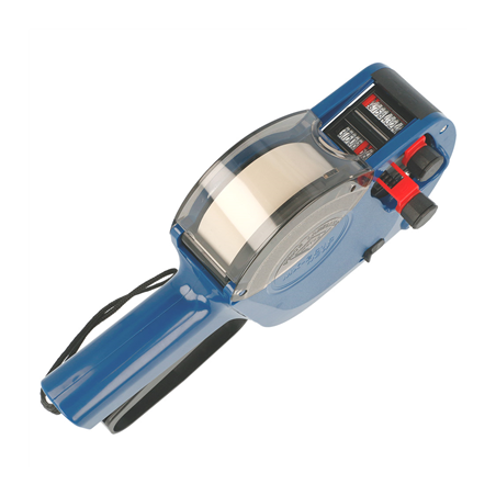 ÉTIQUETEUSE NUMÉRIQUE 2 LIGNES 10+10 DIGITS  25,5x6x16 CM BLEU PLASTIQUE (1 UNITÉ)