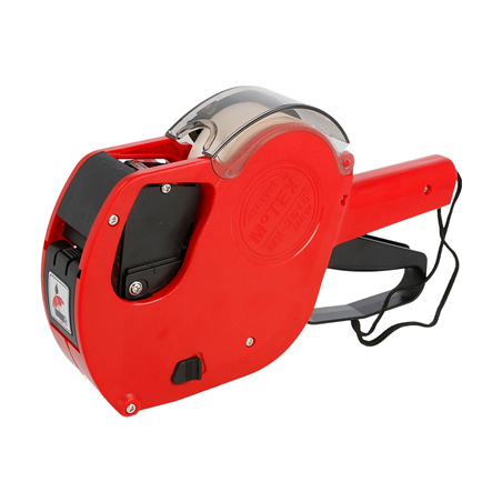 Image ÉTIQUETEUSE ALPHANUMÉRIQUE 2 LIGNES 10+10  25,5x6x16 CM ROUGE PLASTIQUE (1 UNITÉ) #1