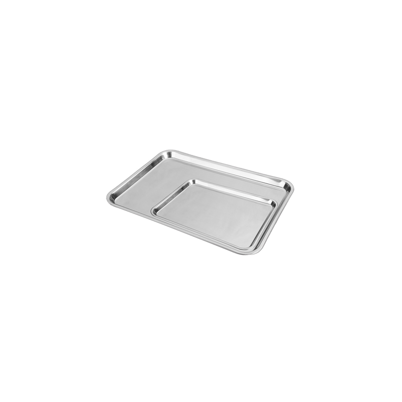 PLATEAUX SANS ANSES  48x33,3 CM ARGENTE INOX (1 UNITÉ)