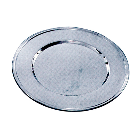 Image PLATEAU PRÉSENTATION Ø 32 CM ARGENTE INOX (1 UNITÉ) #1