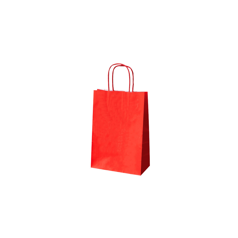 SACS SOS AVEC ANSES  80 G/M2 20+10x29 CM ROUGE KRAFT (250 UNITÉ)